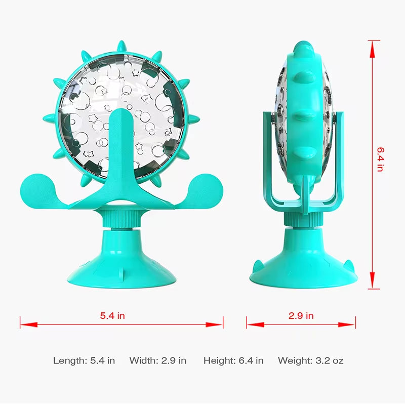 Engaging IQ-Boosting Treat Dispenser Toy for Cats & Small Dogs - Fun Rotatable Slow Feeder for Hours of Play!