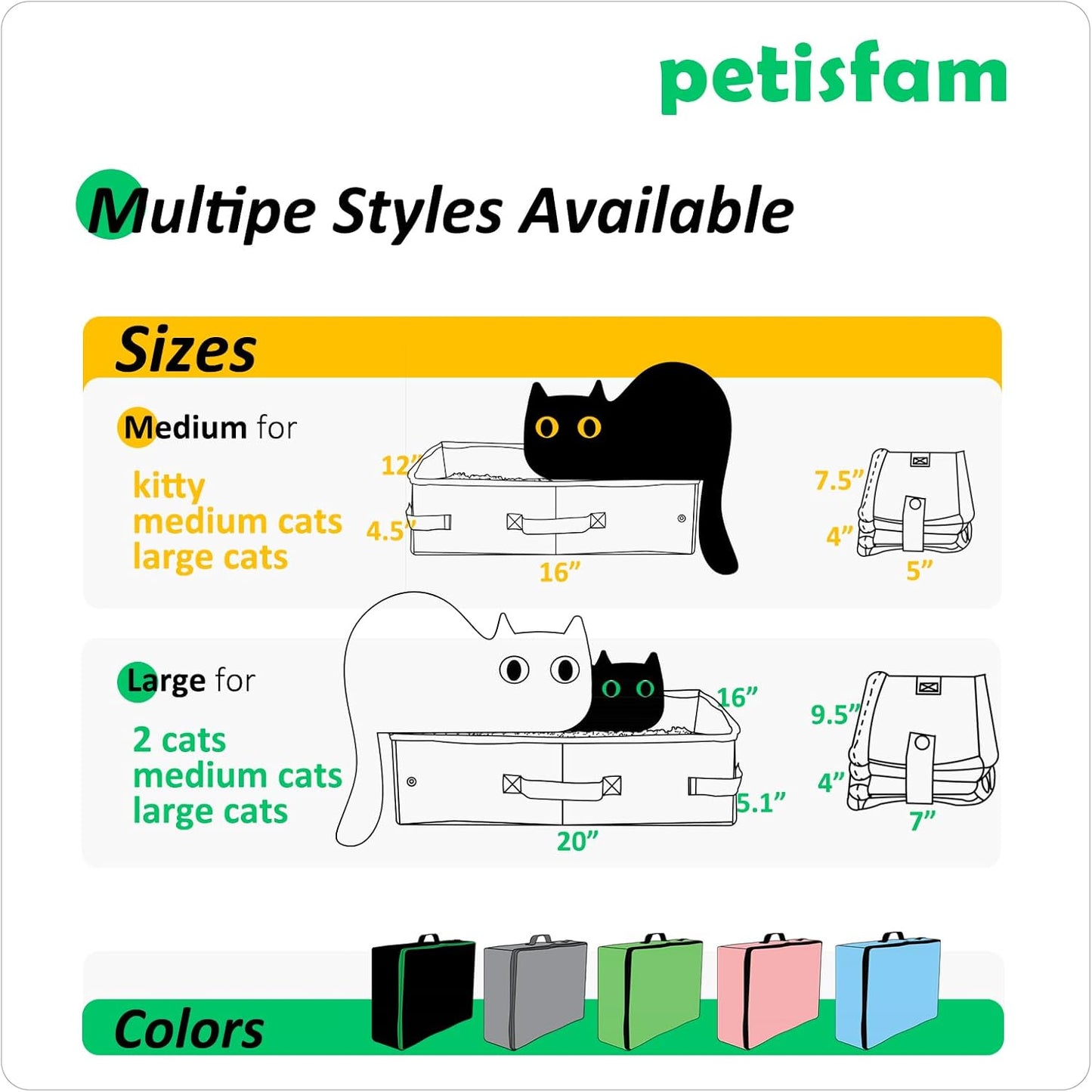 The Ultimate Travel Companion: Portable Cat Litter Box with Lid - Lightweight, Odor Containing, and Perfect for Adventures!