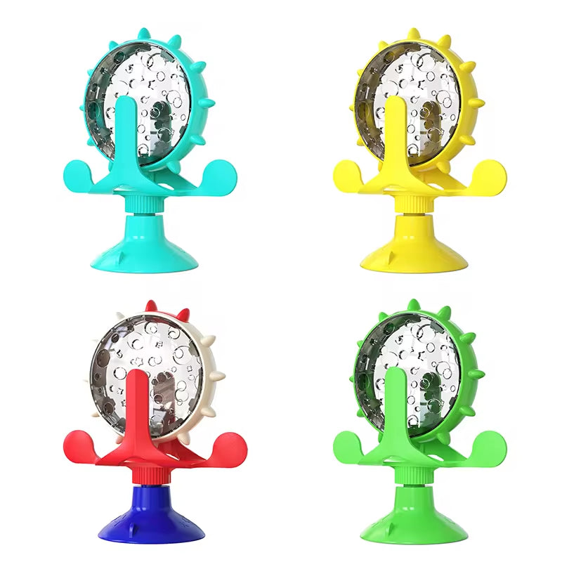 Engaging IQ-Boosting Treat Dispenser Toy for Cats & Small Dogs - Fun Rotatable Slow Feeder for Hours of Play!