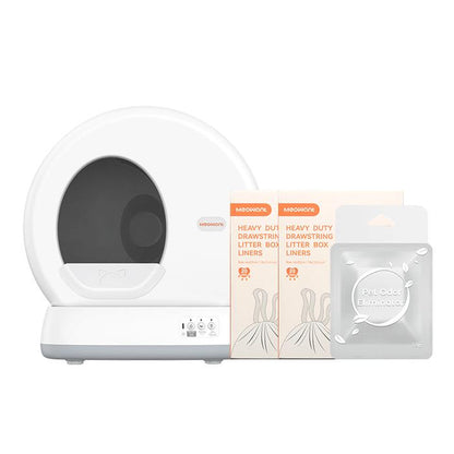 Revolutionize Your Cat Care with the Meowant SC01 Smart Self-Cleaning Litter Box – The Ultimate Odor-Free, App-Controlled Solution Featuring Safety Tech, Mat & Liner!