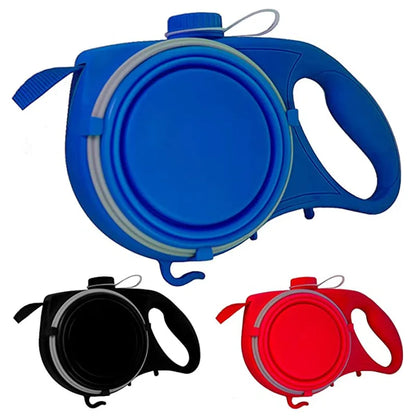 Ultimate 4-in-1 Multifunctional Pet Dog Leash with Built-in Water Bowl and Waste Bag Dispenser – Perfect for Outdoor Adventures!