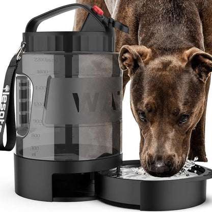 Ultimate 2-in-1 Portable Water Bowl Dispenser for Large Dogs - Perfect for Walking, Camping, and Hiking!