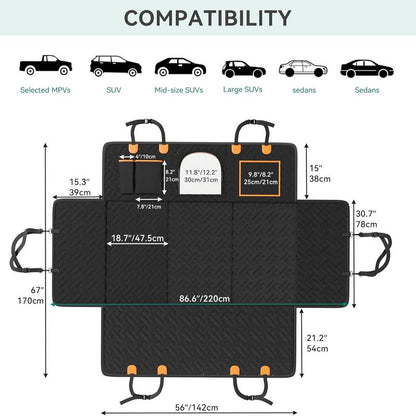 Elevate Your Travel Experience with the DWVO 56"/50" Waterproof Dog Car Seat Cover - Ultimate Pet Protection for Trucks and SUVs