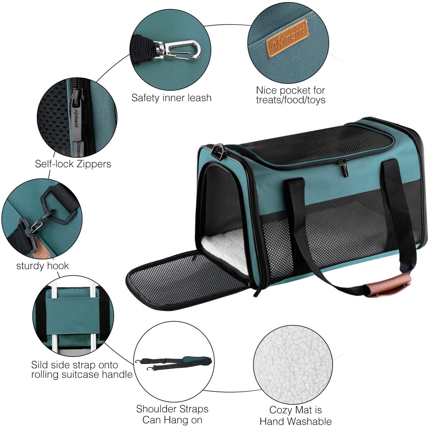 Ultimate Adventure Awaits with Our Airline Approved Soft-Sided Pet Carrier - Perfect for Dogs and Cats up to 15lbs!