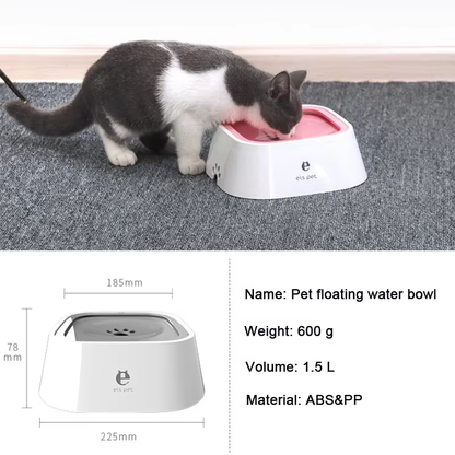 Revolutionary Floating Pet Water Bowl - The Ultimate Splash-Free Hydration Solution for Dogs and Cats