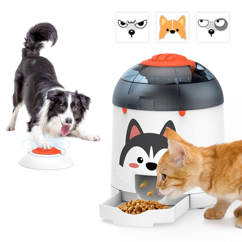 Potaroma Interactive Pet Puzzle Feeder Toy - Rechargeable Treat Dispenser for Dogs & Cats, Smart IQ Training with Remote Control and Custom Voice Recording, 280ml Capacity for Endless Fun