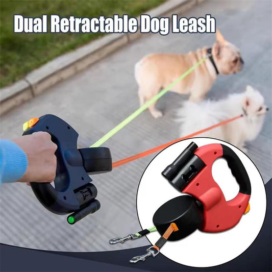 Revolutionary Dual-Head Adjustable Retractable Leash – Experience Unmatched Safety and Convenience for Walking Two Pets! Perfect for Dogs and Cats with 360° Swivel and Waterproof Features!