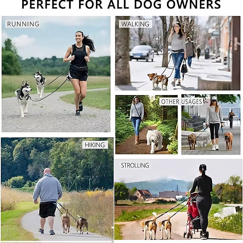 Hands-Free Adjustable Dog Leash: Perfect for Running, Jogging, and Walking with Your Furry Friend!