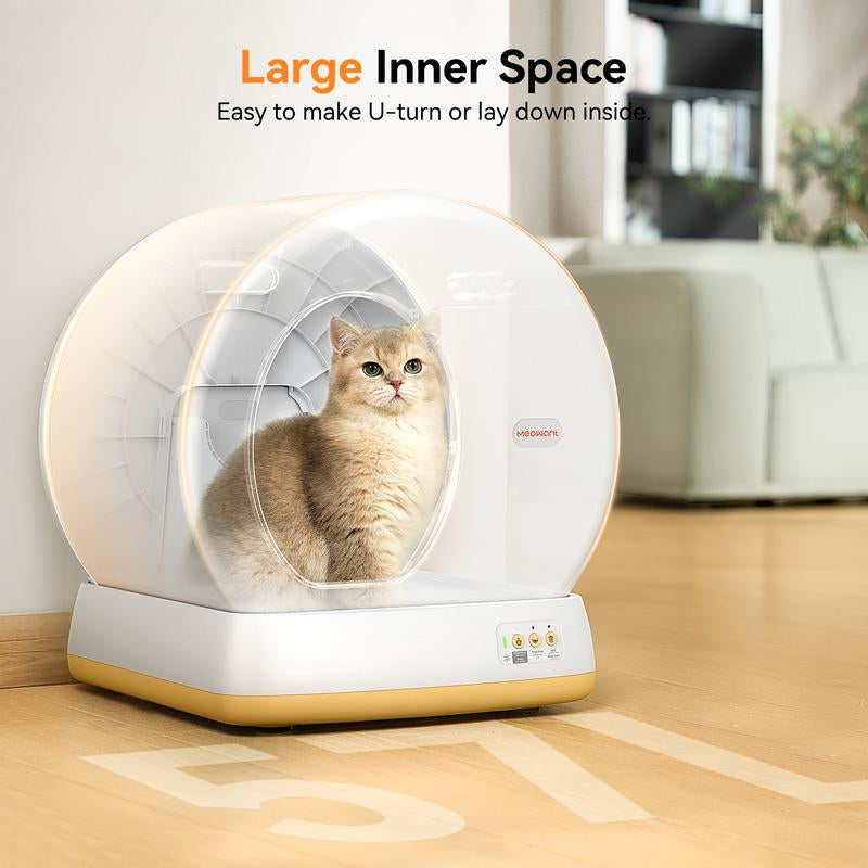 Revolutionize Your Cat Care with the Meowant SC01 Smart Self-Cleaning Litter Box – The Ultimate Odor-Free, App-Controlled Solution Featuring Safety Tech, Mat & Liner!