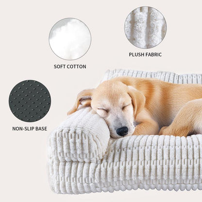 Indulge Your Pets in Luxury: Hand-Woven Waterproof Pet Bed with Non-Slip Base for Ultimate Comfort and Relaxation
