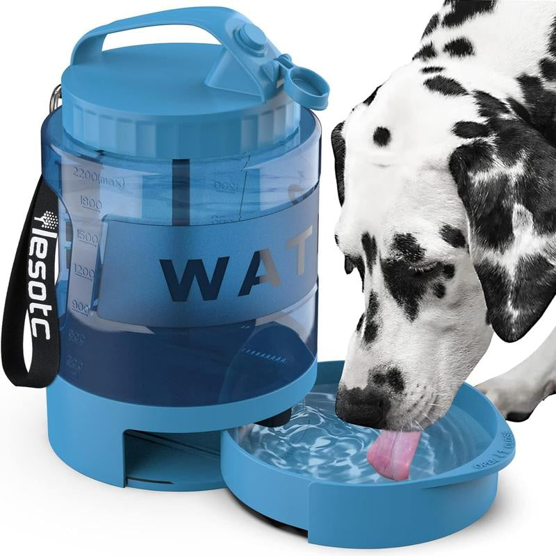 Ultimate 2-in-1 Portable Water Bowl Dispenser for Large Dogs - Perfect for Walking, Camping, and Hiking!