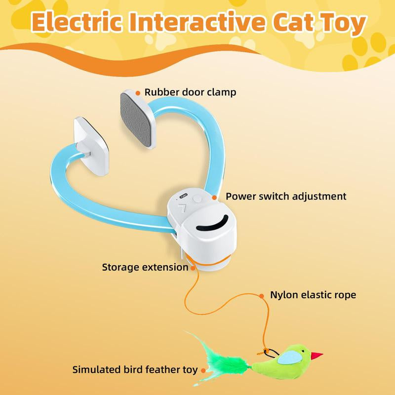 Exciting Automatic Electric Flying Bird Feather Wand Toy - Perfect Indoor Enrichment for Kittens & Adult Cats!