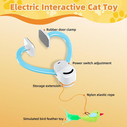 Exciting Automatic Electric Flying Bird Feather Wand Toy - Perfect Indoor Enrichment for Kittens & Adult Cats!