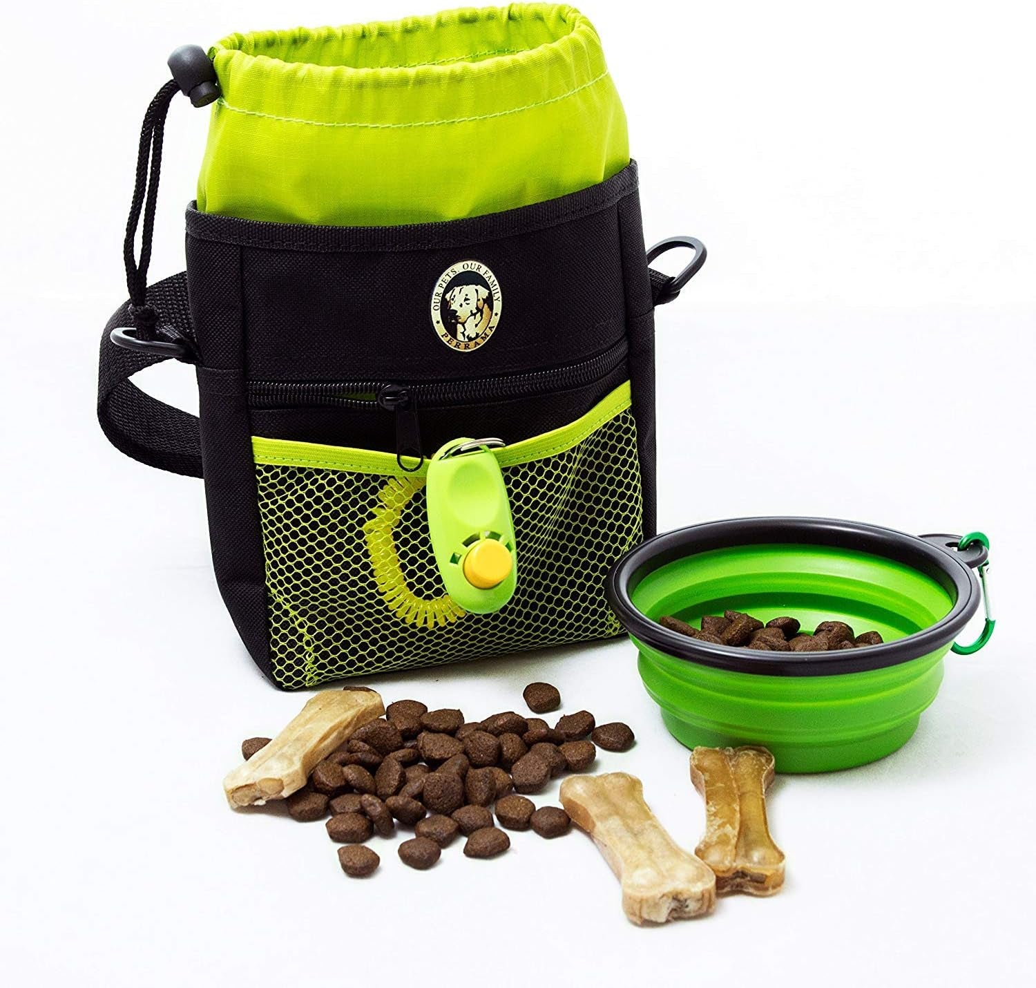 Ultimate Dog Treat Pouch - Premium Training Bag with Clicker, Collapsible Bowl, and Adjustable Reflective Straps for Obedience and Agility Training