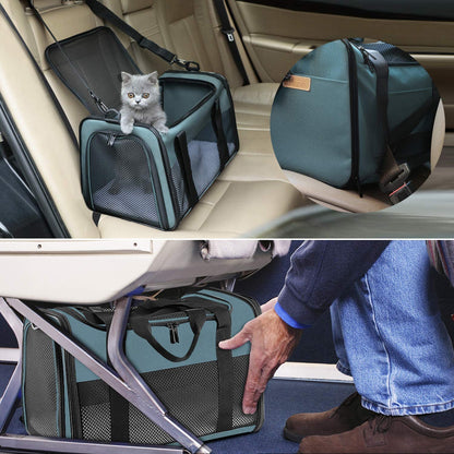 Ultimate Adventure Awaits with Our Airline Approved Soft-Sided Pet Carrier - Perfect for Dogs and Cats up to 15lbs!