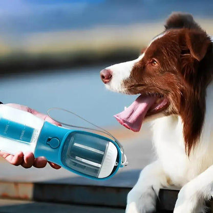 Ultimate 3-In-1 Pet Travel Companion: Water Bottle, Food Cup & Poop Bag Holder!