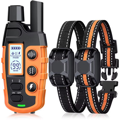 Train your pup like a pro with our waterproof electric dog training collar! Perfect for dogs 5-120lbs, featuring remote control, shock, and vibration options! 🐶✨