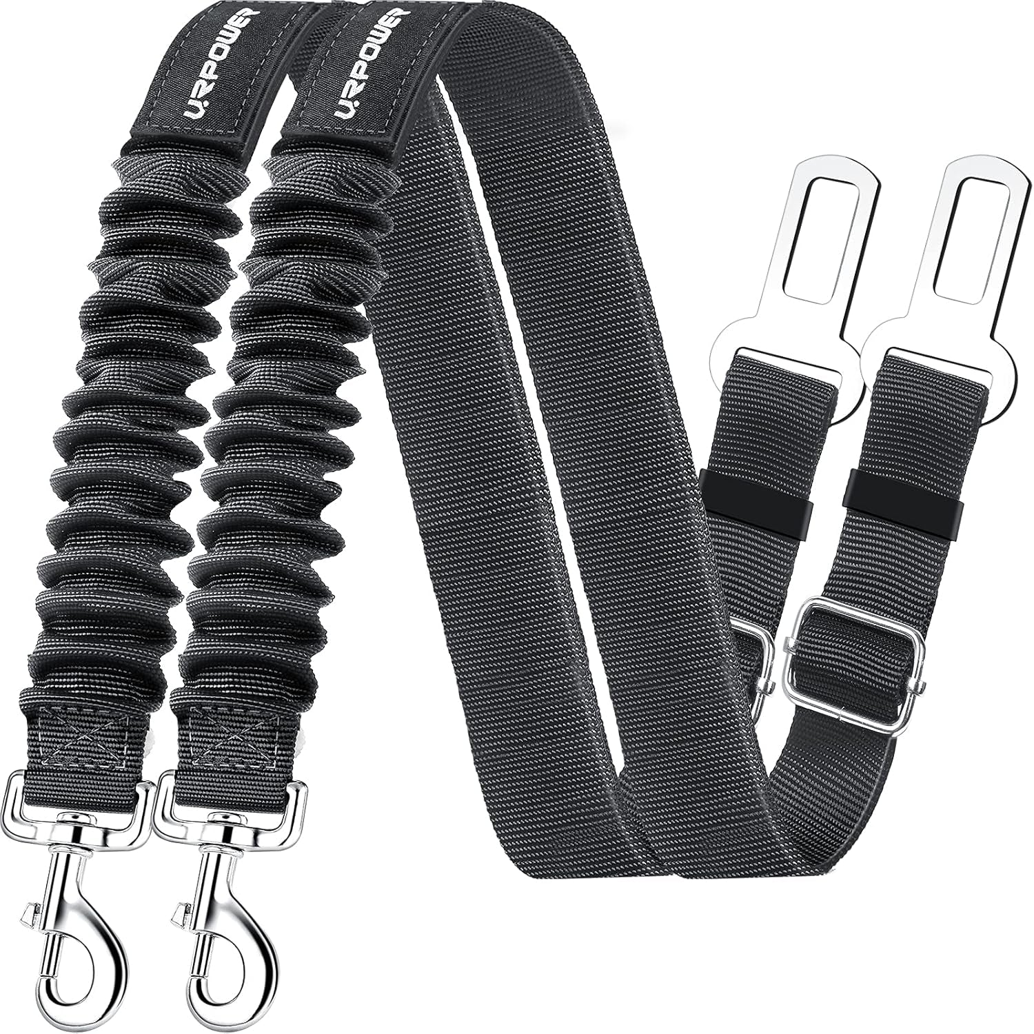 Ultimate Pet Safety with 2 Pack Adjustable Dog Seat Belts - Heavy Duty Retractable Car Harness for a Secure and Comfortable Travel Experience!