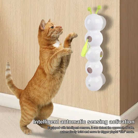 Exciting Caterpillar Motion-Activated Cat Toy - Rechargeable Automatic Playmate for Indoor Cats