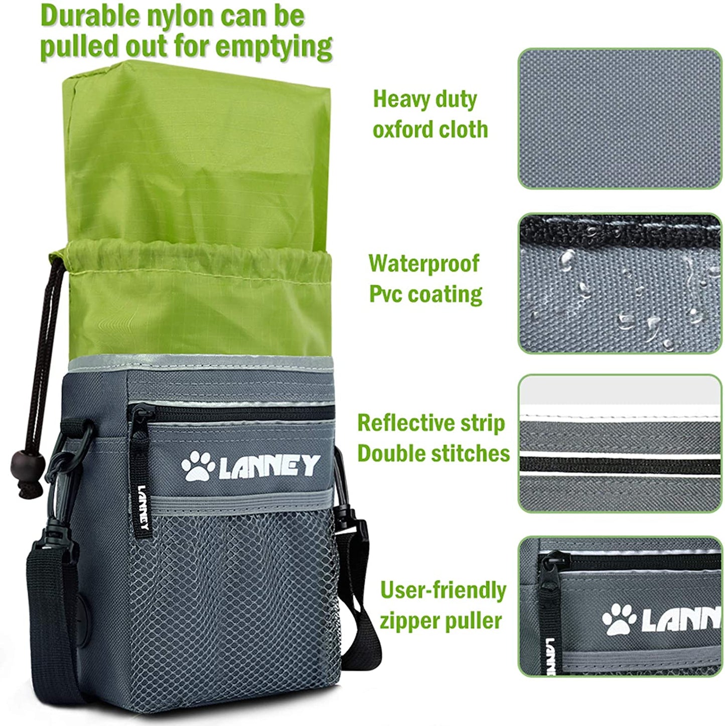Ultimate Versatile Dog Treat Pouch - 3 Convenient Wear Options for Effortless Training with Clicker, Adjustable Belt & Poop Bag Dispenser, Perfect for Carrying Kibble & Toys