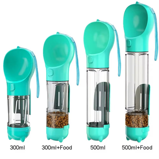 The Ultimate 3-in-1 Portable Pet Hydration & Snack Solution - Leak-Proof Water Bottle with Poop Dispenser for Dogs and Cats!