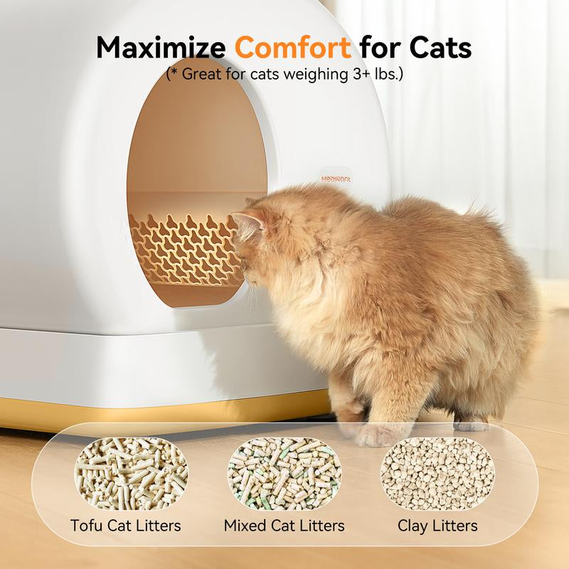 Revolutionize Your Cat Care with the Meowant SC01 Smart Self-Cleaning Litter Box – The Ultimate Odor-Free, App-Controlled Solution Featuring Safety Tech, Mat & Liner!
