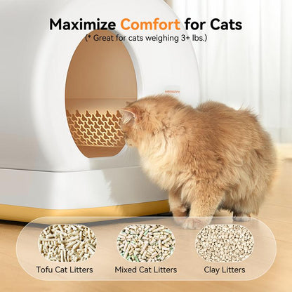 Revolutionize Your Cat Care with the Meowant SC01 Smart Self-Cleaning Litter Box – The Ultimate Odor-Free, App-Controlled Solution Featuring Safety Tech, Mat & Liner!