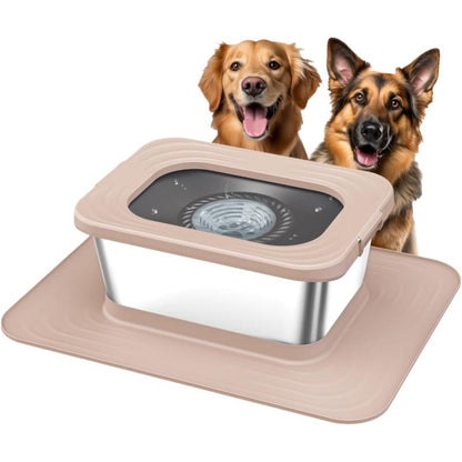 Revolutionary 10L Stainless Steel Dog Water Bowl with No Spill Design and XXL Silicone Mat - Ultimate Solution for Messy Drinkers!