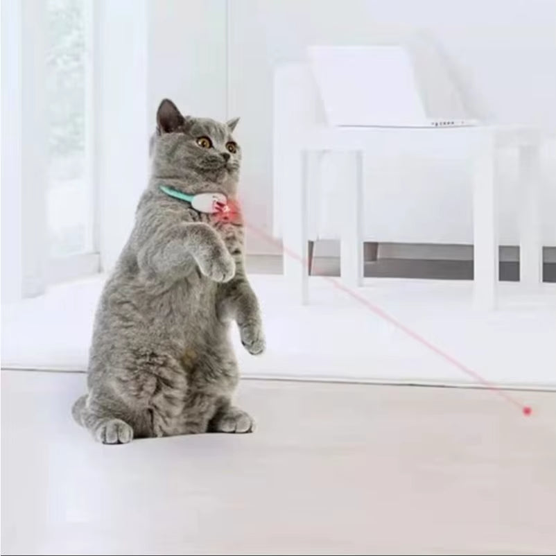 Get Your Cat Moving: Rechargeable Smart Laser Collar for Endless Playtime Fun!
