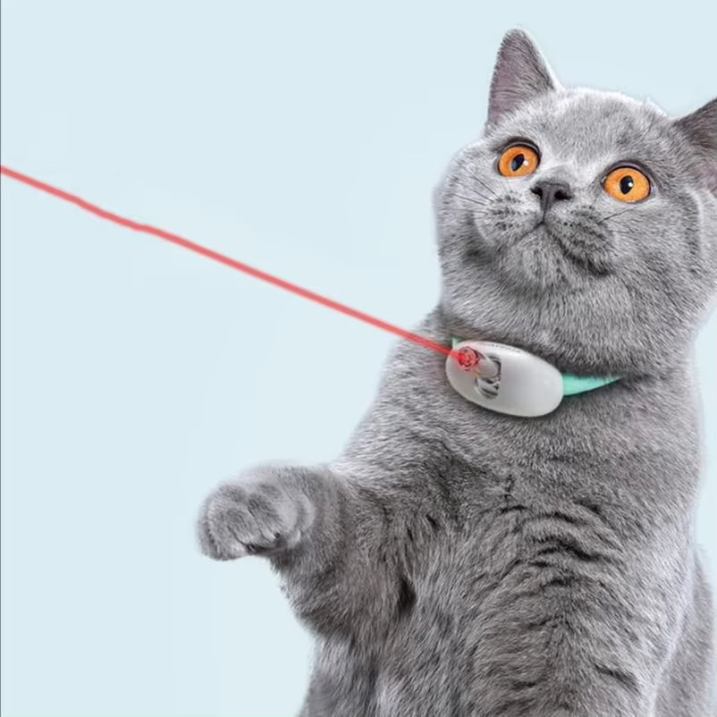 Get Your Cat Moving: Rechargeable Smart Laser Collar for Endless Playtime Fun!