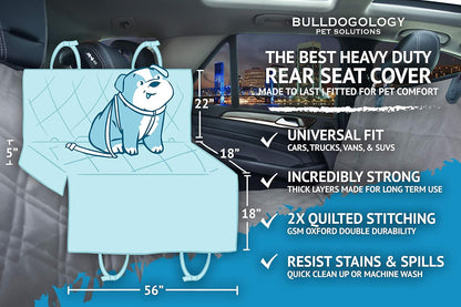 Ultimate Heavy-Duty Waterproof Dog Car Seat Cover - Premium Protection for Hair, Mud, and Scratches - Perfect Fit for Cars, Trucks, and SUVs (Large, Grey)