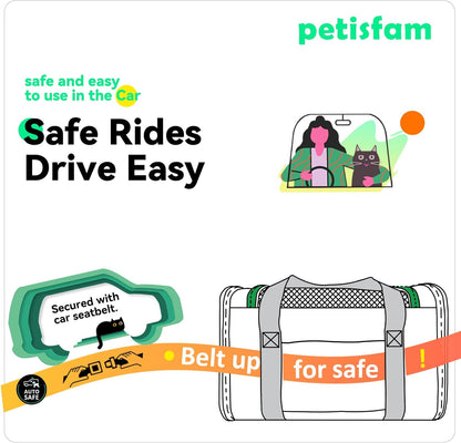 Travel in Style: Lightweight Top Load Cat Carrier for Medium Cats and Small Dogs with Cozy Bed, Multiple Access Doors, and Convenient Shoulder Strap