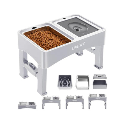 Elevate Your Pet's Dining Experience: 2025 2-In-1 Adjustable Dog Bowls with Slow Feeder & No-Spill Design for Small to Medium Dogs