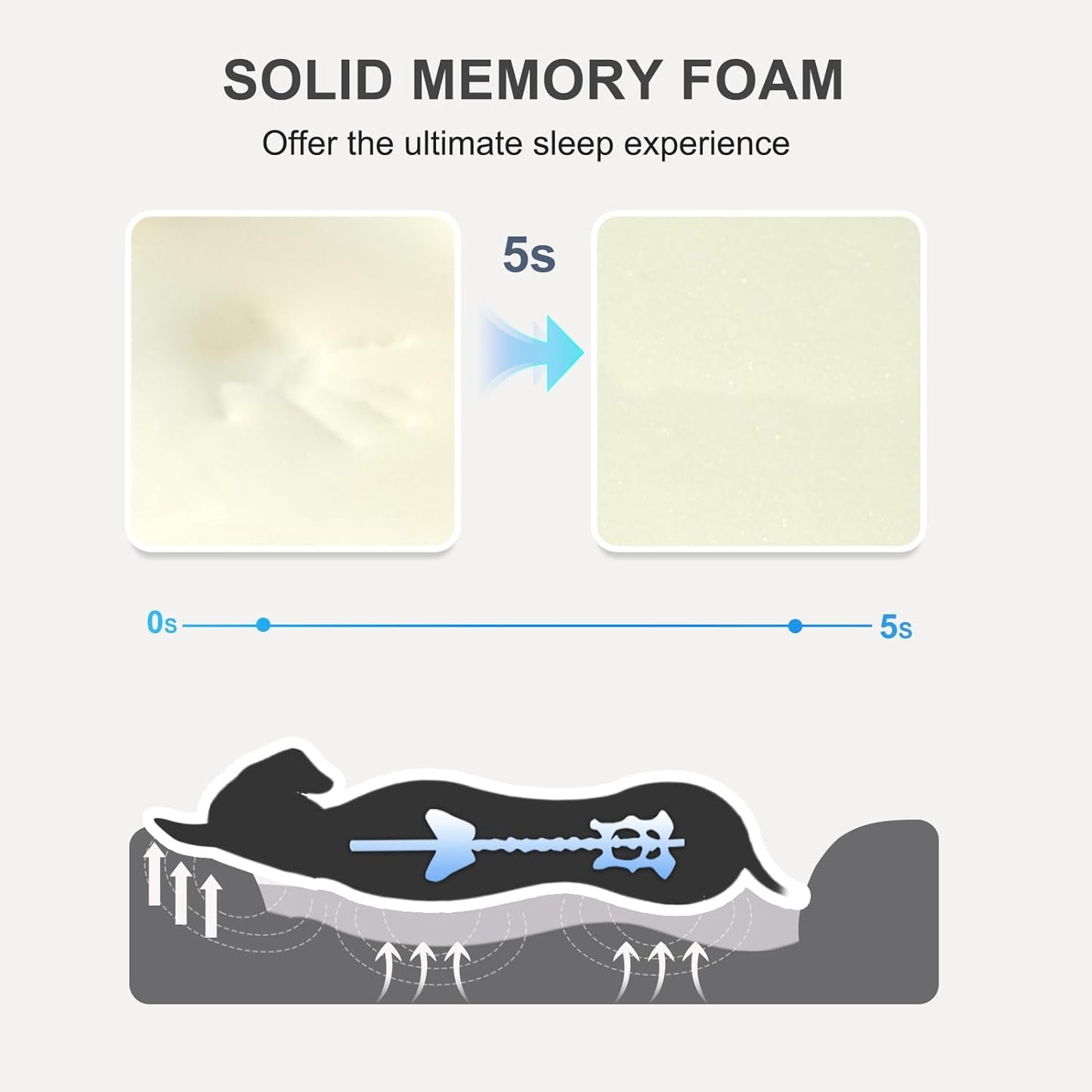 Pamper Your Pup: Luxurious Large Memory Foam Orthopedic Dog Bed with Removable Washable Cover & Bonus Squeaker Toy!