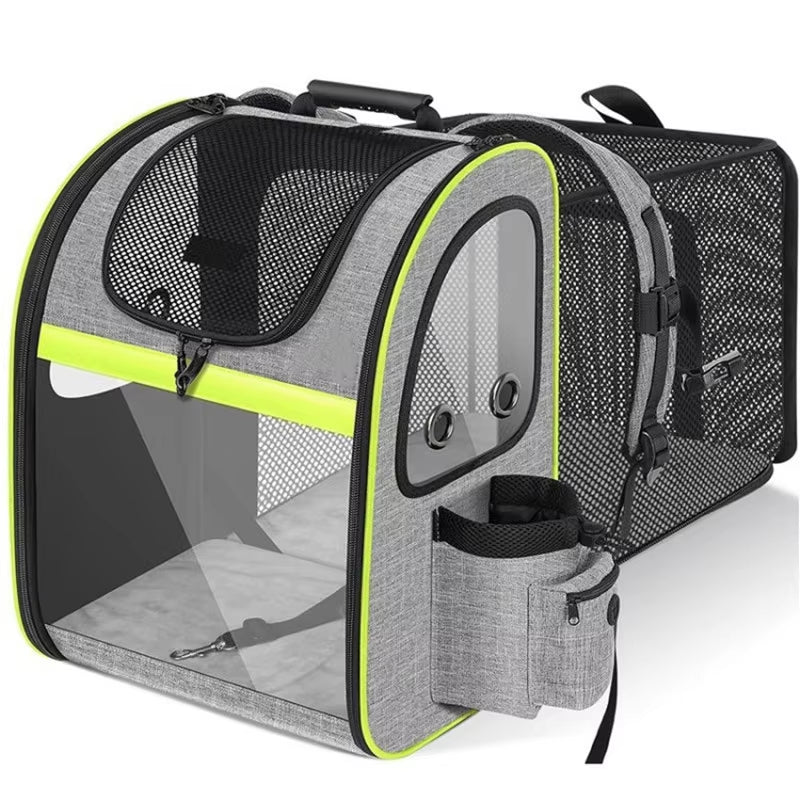 Chic and Versatile Expandable Cat & Dog Backpack - Your Pet's New Favorite Adventure Companion