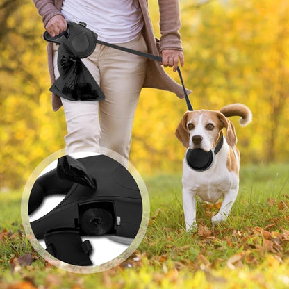 Ultimate 4-in-1 Multifunctional Pet Dog Leash with Built-in Water Bowl and Waste Bag Dispenser – Perfect for Outdoor Adventures!