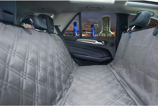 Ultimate Heavy-Duty Waterproof Dog Car Seat Cover - Premium Protection for Hair, Mud, and Scratches - Perfect Fit for Cars, Trucks, and SUVs (Large, Grey)